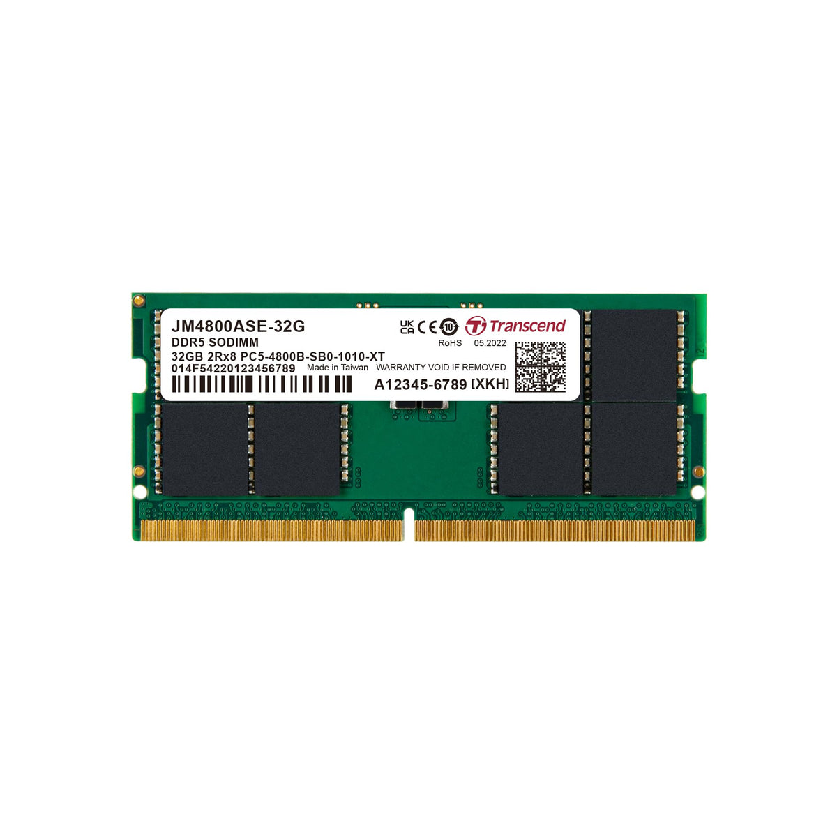 Transcend JetRam JM4800ASE DDR5-4800 SO-DIMM Laptop Memory - 32GB