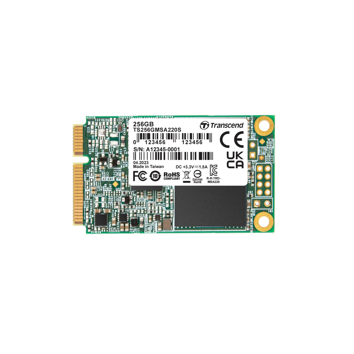 Transcend SSD mSATA 3D NAND - 256GB