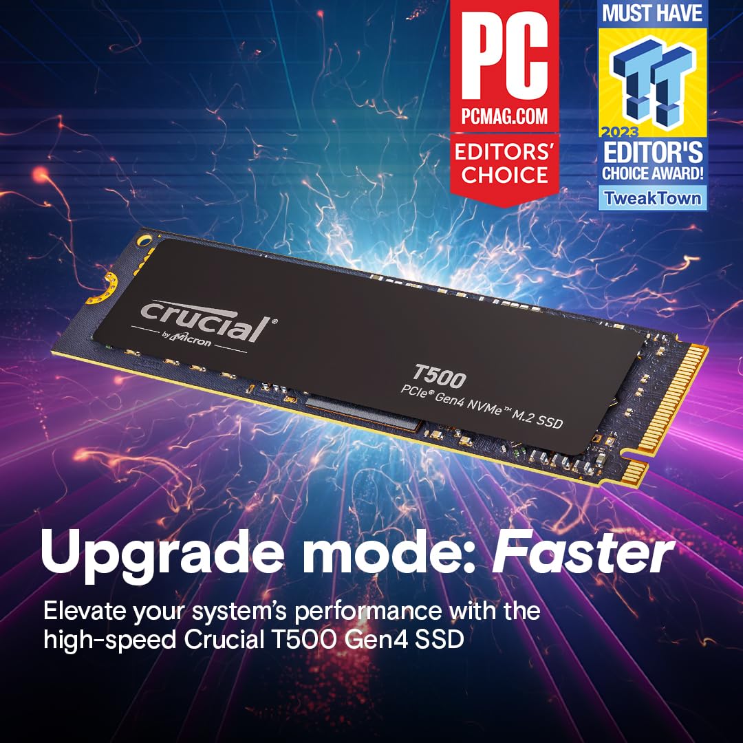 Crucial T500 PCIe Gen4 NVMe SSD