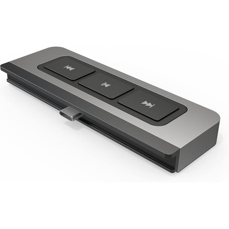Hyper HyperDrive USB C Hub with iPad Media Player Shortcut Buttons (HYP-HD449-GRAY-L)