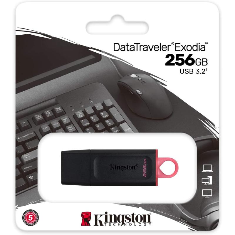 Kingston DataTraveler Exodia USB 3.2 Flash Drive - 256GB