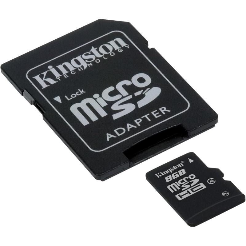 Kingston microSDHC Class 4 Flash Memory Card/8GB (KIN-SDC4/8GB-S)