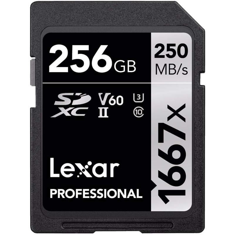 Lexar Original Professional 128GB 1667x V60 250MB/s Flash Memory SD - 256GB (LSD256CB1667)