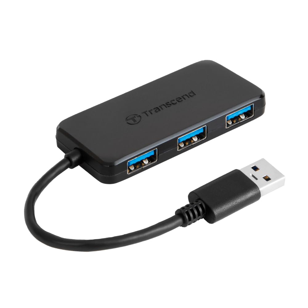 Transcend HUB2 SuperSpeed USB 3.0 4-Port Hub, Bus-Powered