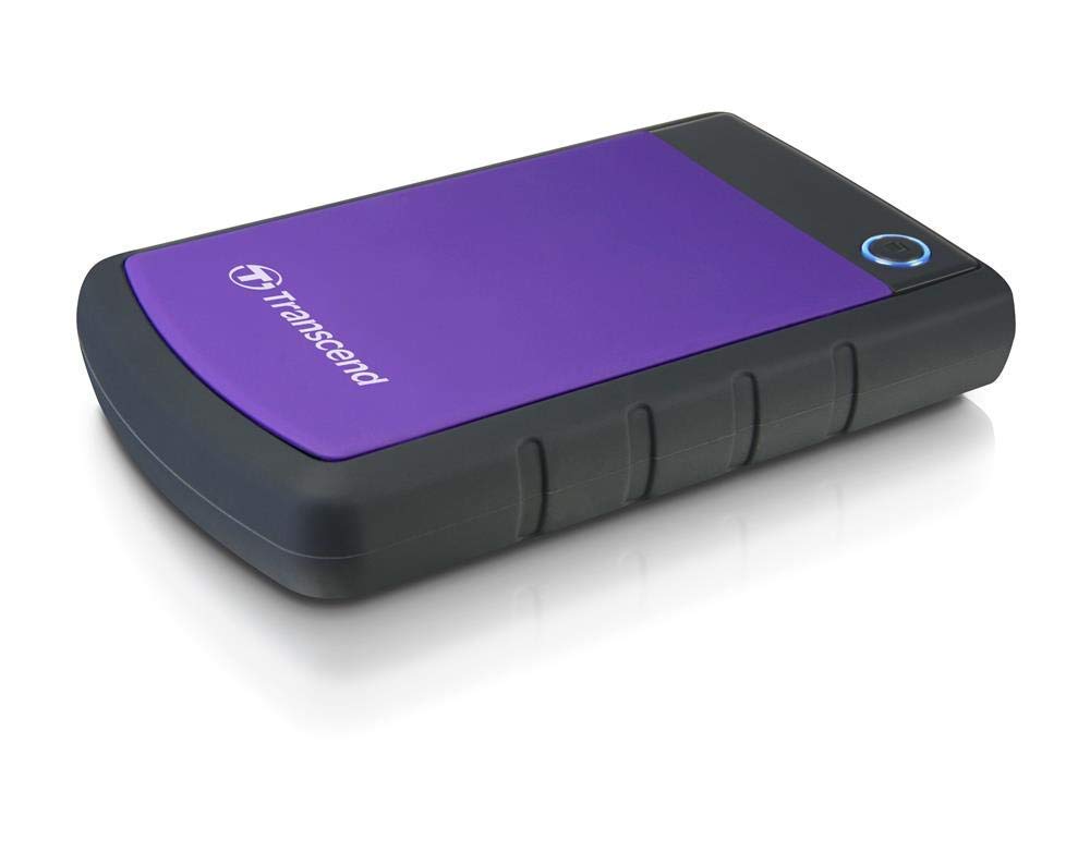 Transcend StoreJet 25H3 Rugged Portable Hard Drive, Anti-Shock - Purple / 2TB