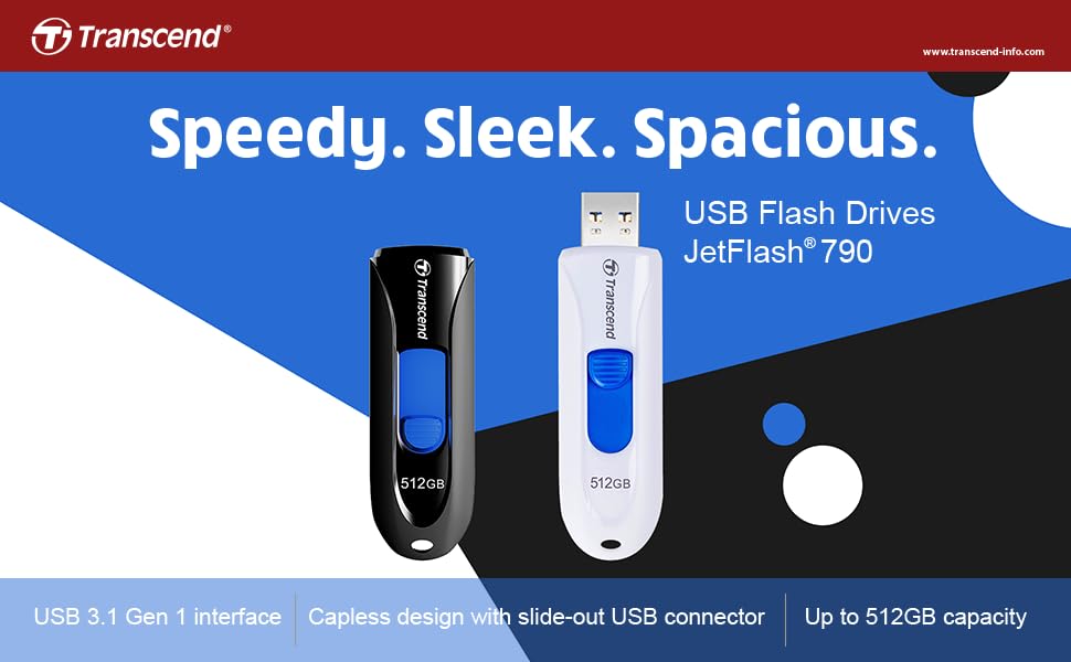 Transcend JetFlash 790 USB 3.0 Flash Drive Black
