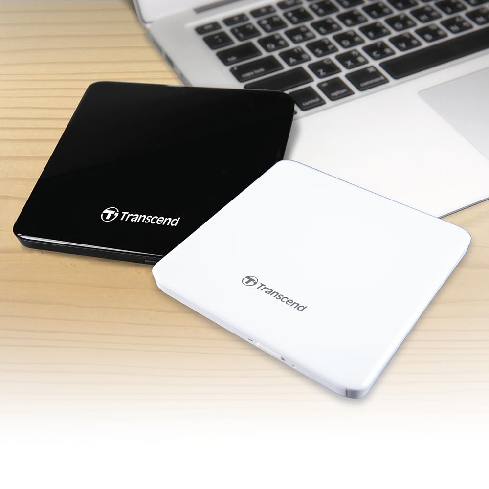 Transcend Information 8X Extra Slim Portable DVD Writer Optical Drive