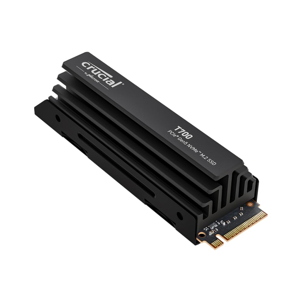 Crucial T700 PCIe Gen5 NVMe 1TB SSD - With Heatsink / 1TB, With Heatsink / 2TB