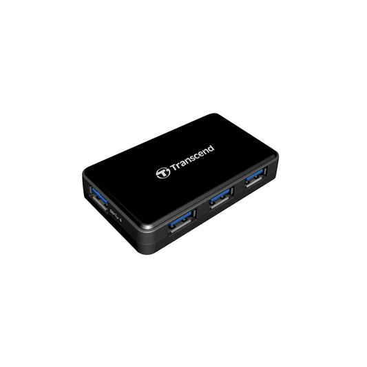 Transcend HUB3 USB 3.0 4-Port Hub with Power Adapter, 2A Charging