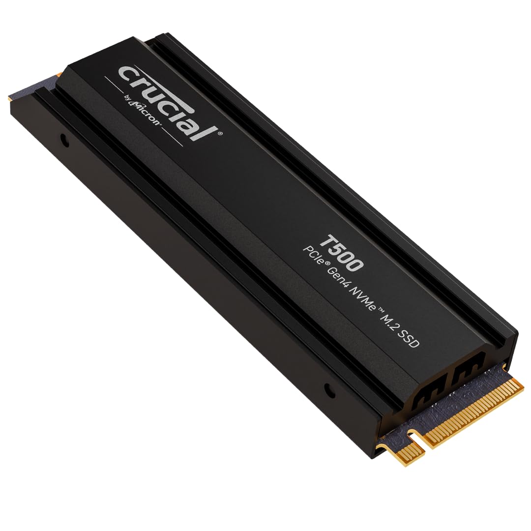 Crucial T500 1TB PCIe Gen4 NVMe Gaming PS5 SSD with Heatsink - 1TB / 2TB