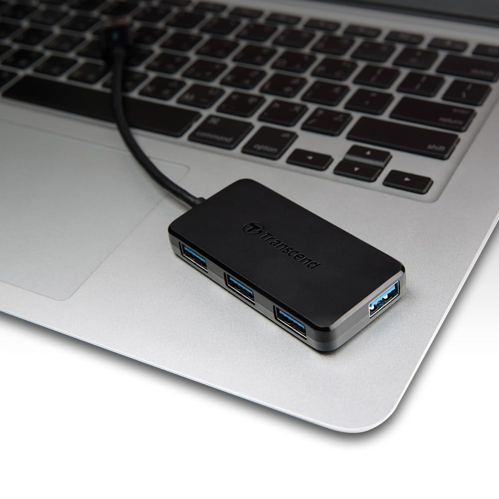 Transcend HUB2 SuperSpeed USB 3.0 4-Port Hub, Bus-Powered