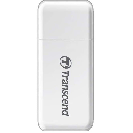 Transcend RDF5 SD and microSD Card Reader, USB 3.1 Gen 1 Type-A - White