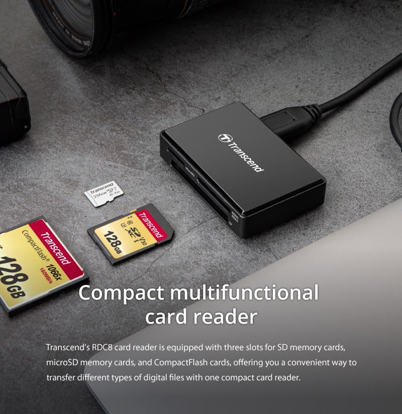 Transcend RDC8 Card Reader USB Type-C, SD/microSD/CompactFlash