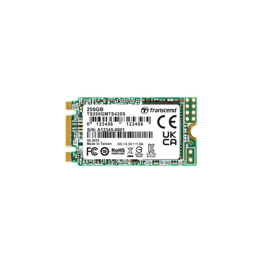 Transcend MTS425S M.2 2242 SATA III SSD, 3D NAND - 250GB