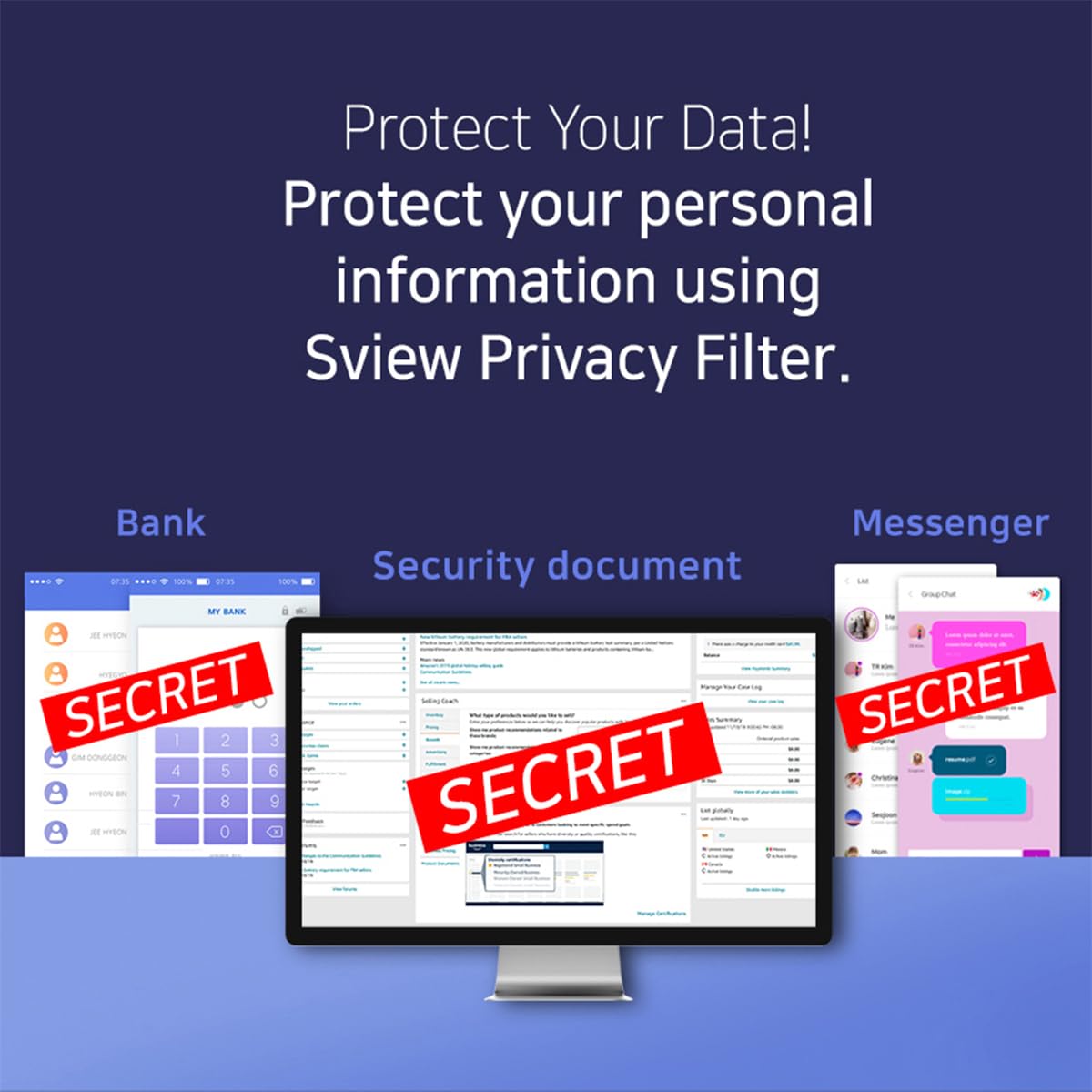SVIEW Computer Privacy Screen Filter Anti-UV