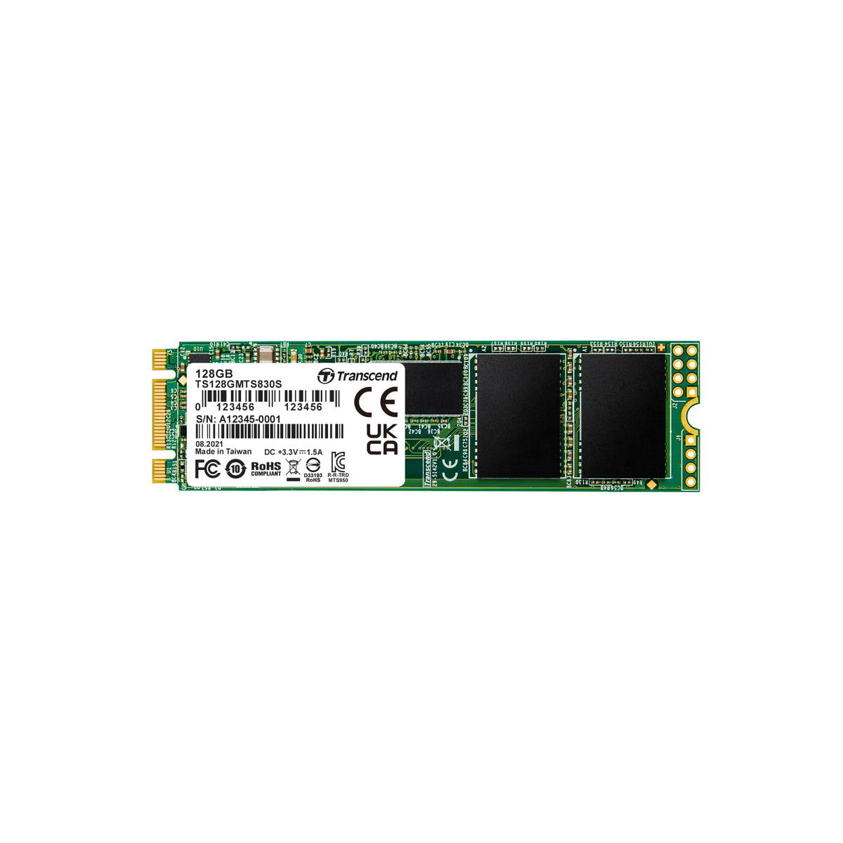 Transcend MTS830S M.2 2280 SATA III SSD - 128GB