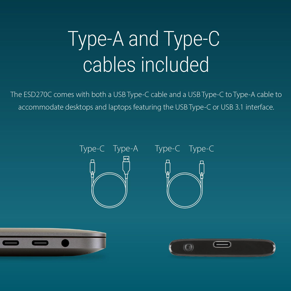 Transcend USB 3.1 Gen 2 USB Type-C Portable SSD
