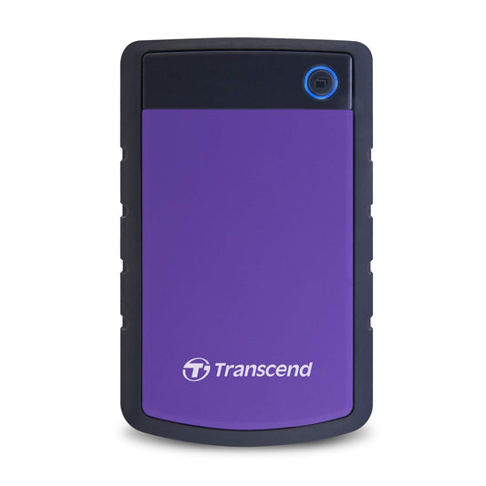 Transcend StoreJet 25H3 Rugged Portable Hard Drive, Anti-Shock - Purple / 1TB
