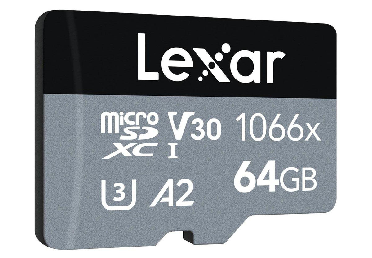 Lexar Professional 1066x microSDXC UHS-I Card w/SD Adapter Silver
