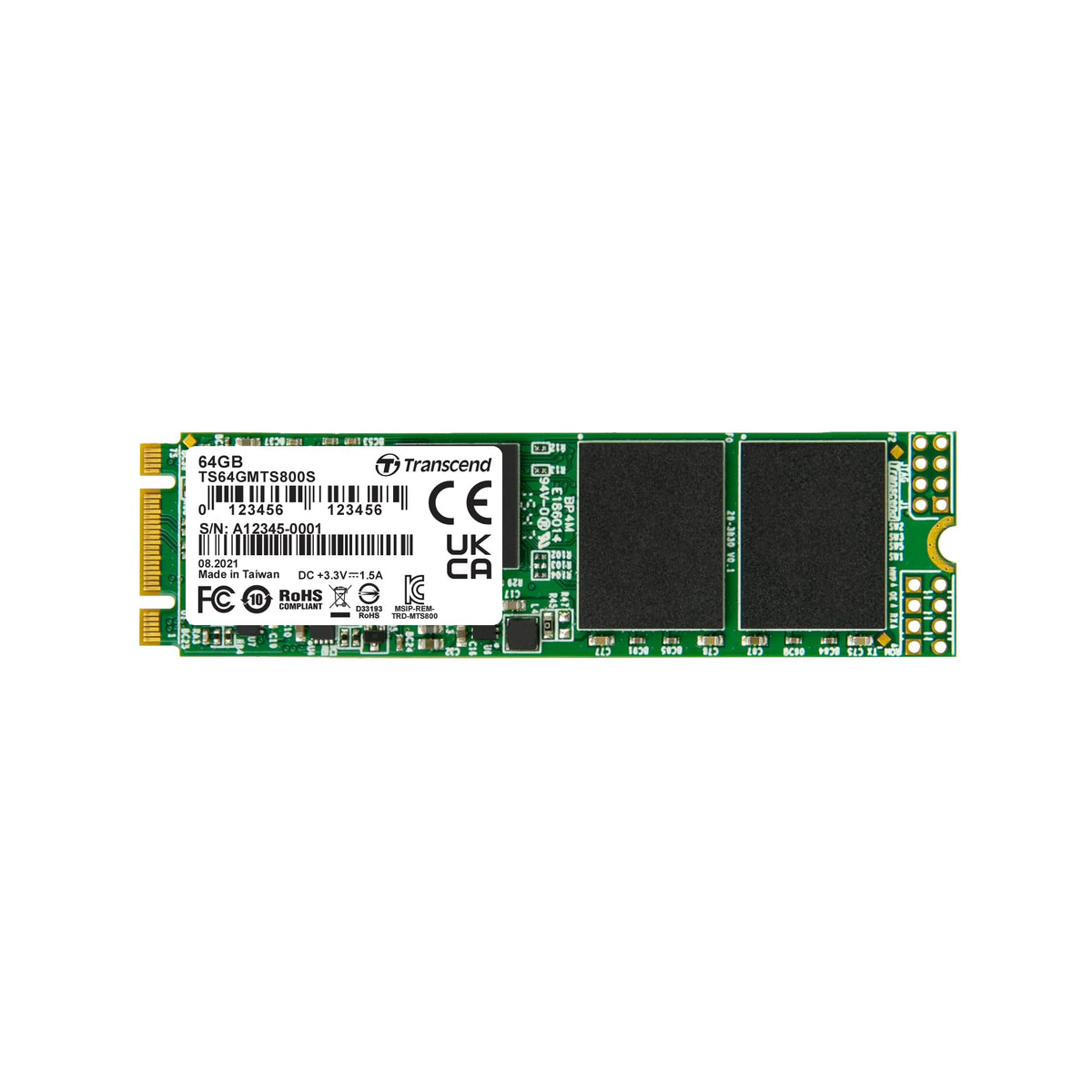 Transcend MTS800S M.2 2280 SATA III SSD - 128GB