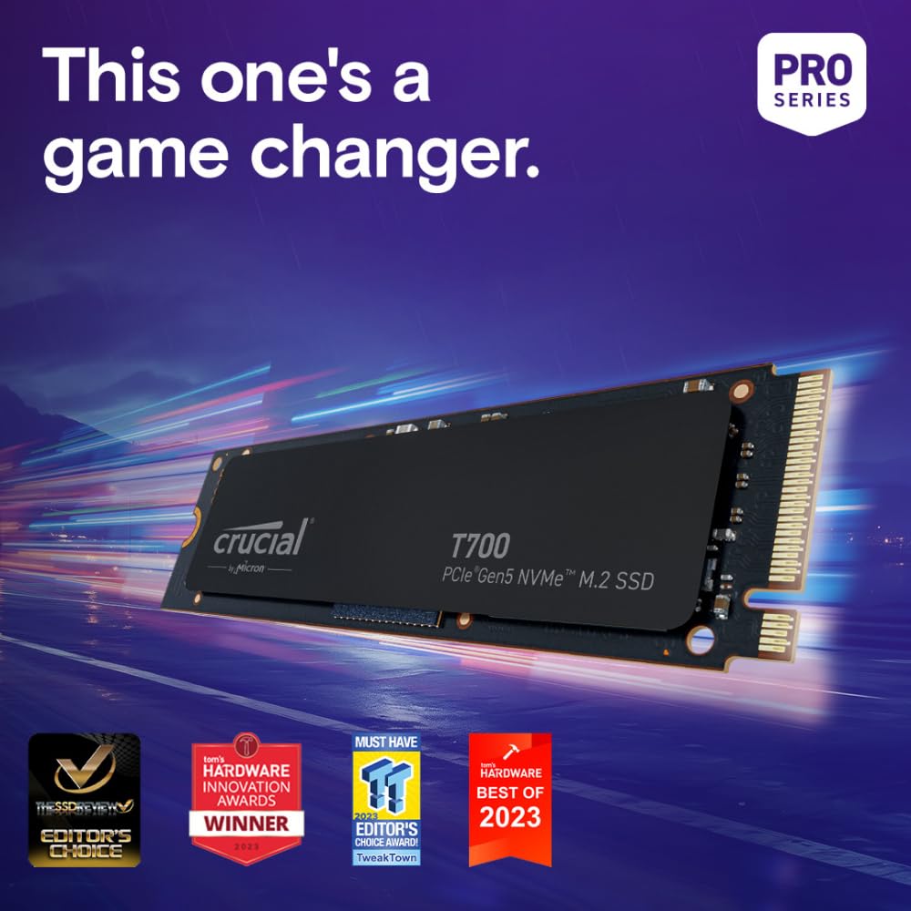 Crucial T700 PCIe Gen5 NVMe 1TB SSD