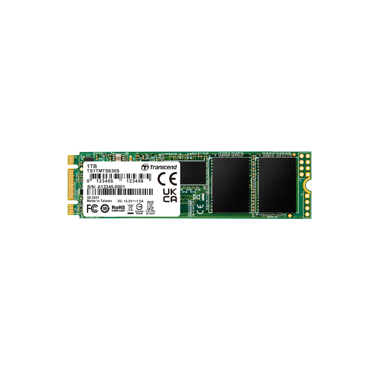 Transcend MTS830S M.2 2280 SATA III SSD - 2TB