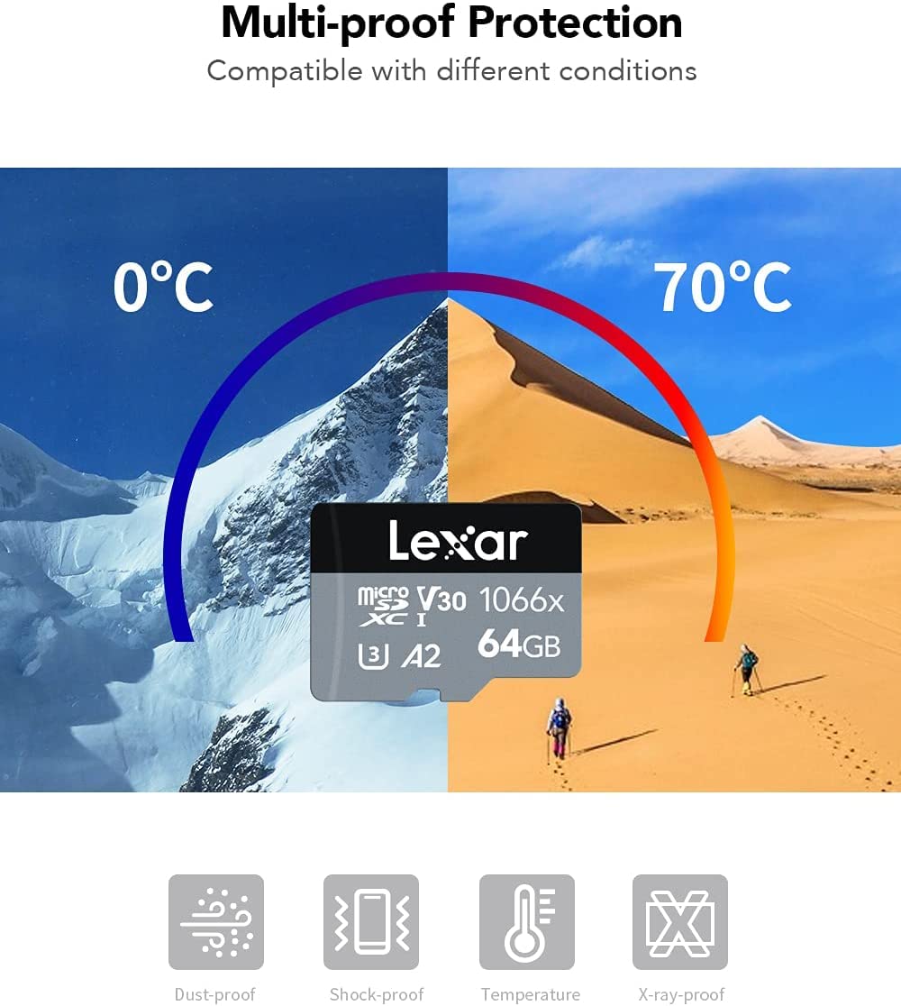 Lexar Professional 1066x microSDXC UHS-I Card w/SD Adapter Silver