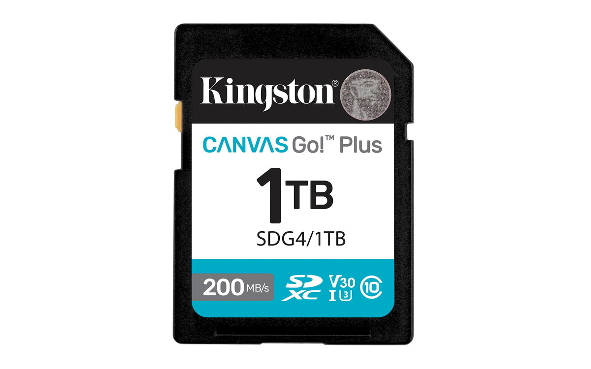 Kingston Canvas Go Plus SDXC Memory Card Gen4 200MB/s C10 UHS-I U3 - 128GB