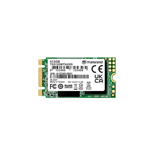 Transcend MTS430S M.2 2242 SATA III SSD with DRAM Cache - 512GB