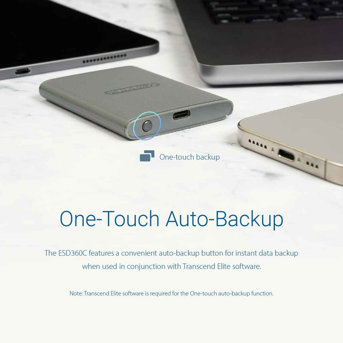 Transcend ESD360C Portable SSD, USB 20Gbps Type-C