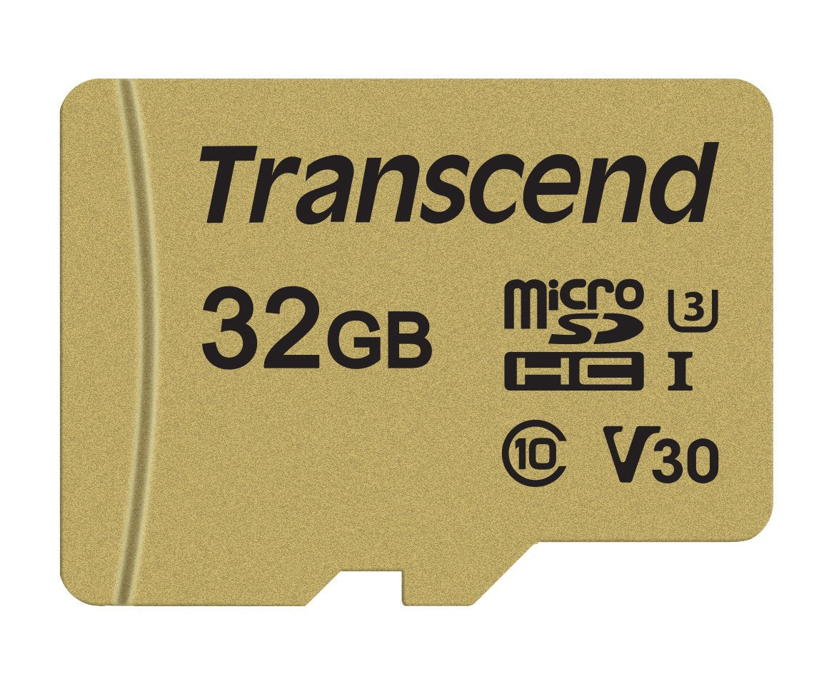 Transcend microSDHC 500S Memory Card UHS-I, MLC, with SD Adapter - 32GB