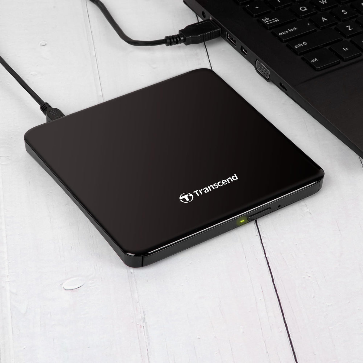 Transcend Information 8X Extra Slim Portable DVD Writer Optical Drive