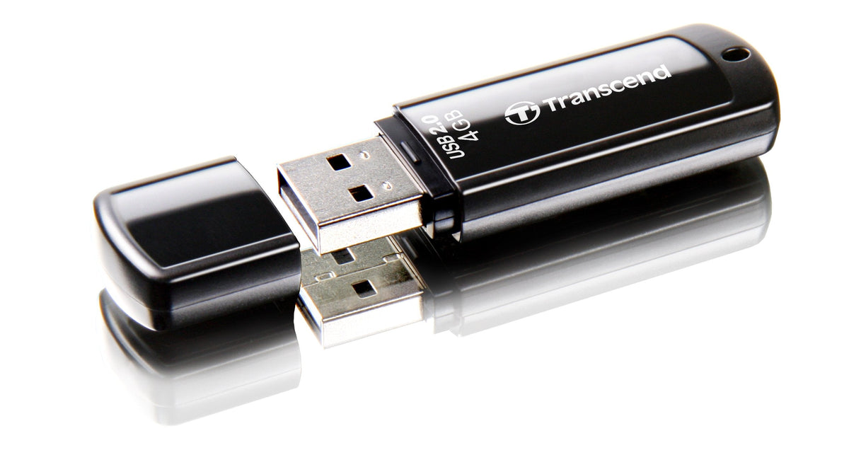 Transcend JetFlash 350 USB 2.0 Flash Drive, Type-A - 4GB