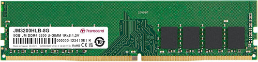 Transcend JetRam JM3200HLB DDR4-3200 U-DIMM 1Gx8 Desktop Memory - 8GB