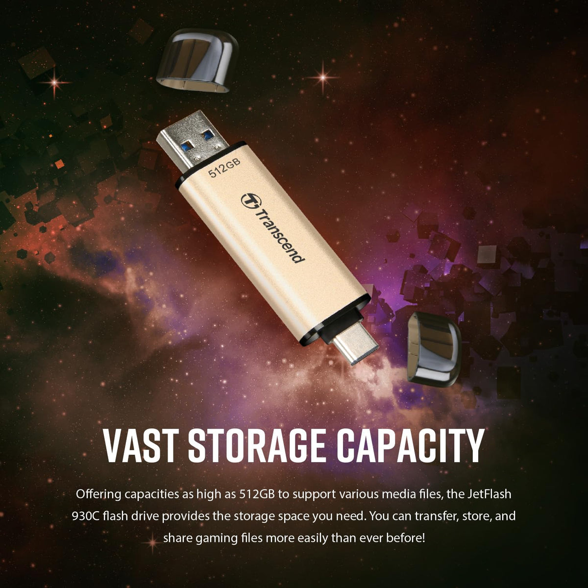 Transcend JetFlash 930C Dual Type-A and Type-C USB 3.2 Gen 1 Drive