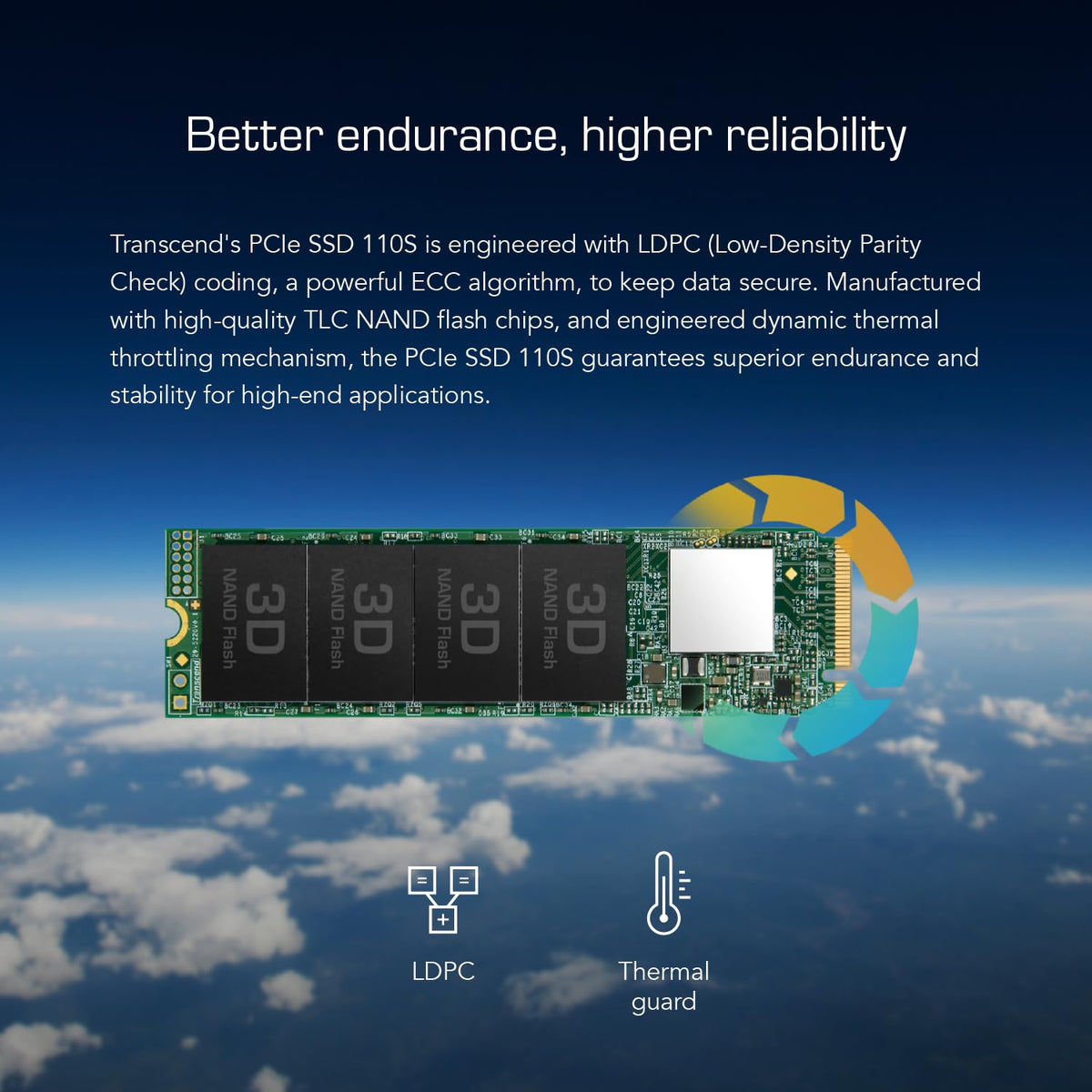 Transcend MTE110S M.2 2280 NVMe PCIe Gen3 x4 SSD