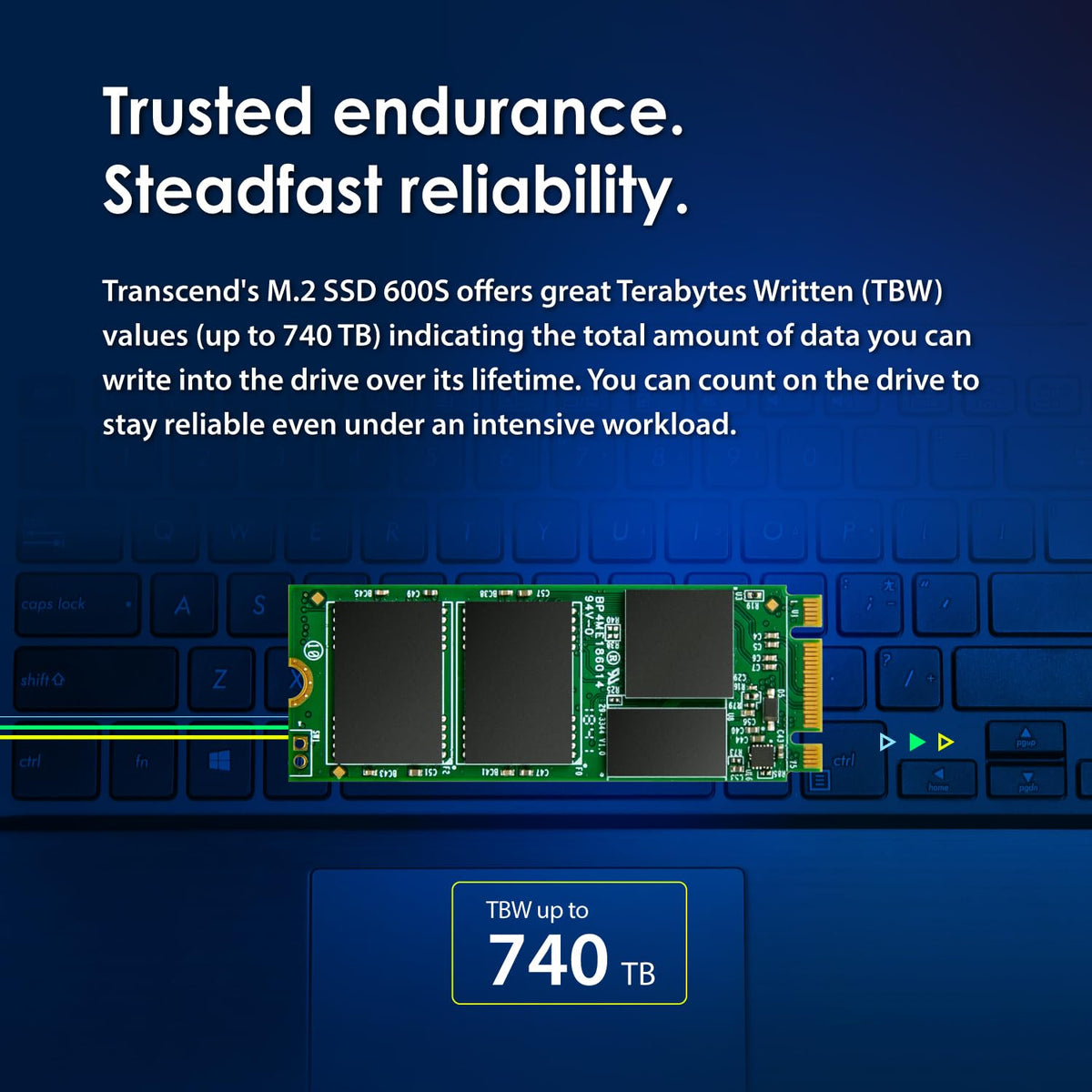 Transcend MTS600S M.2 2260 SATA III SSD, MLC NAND