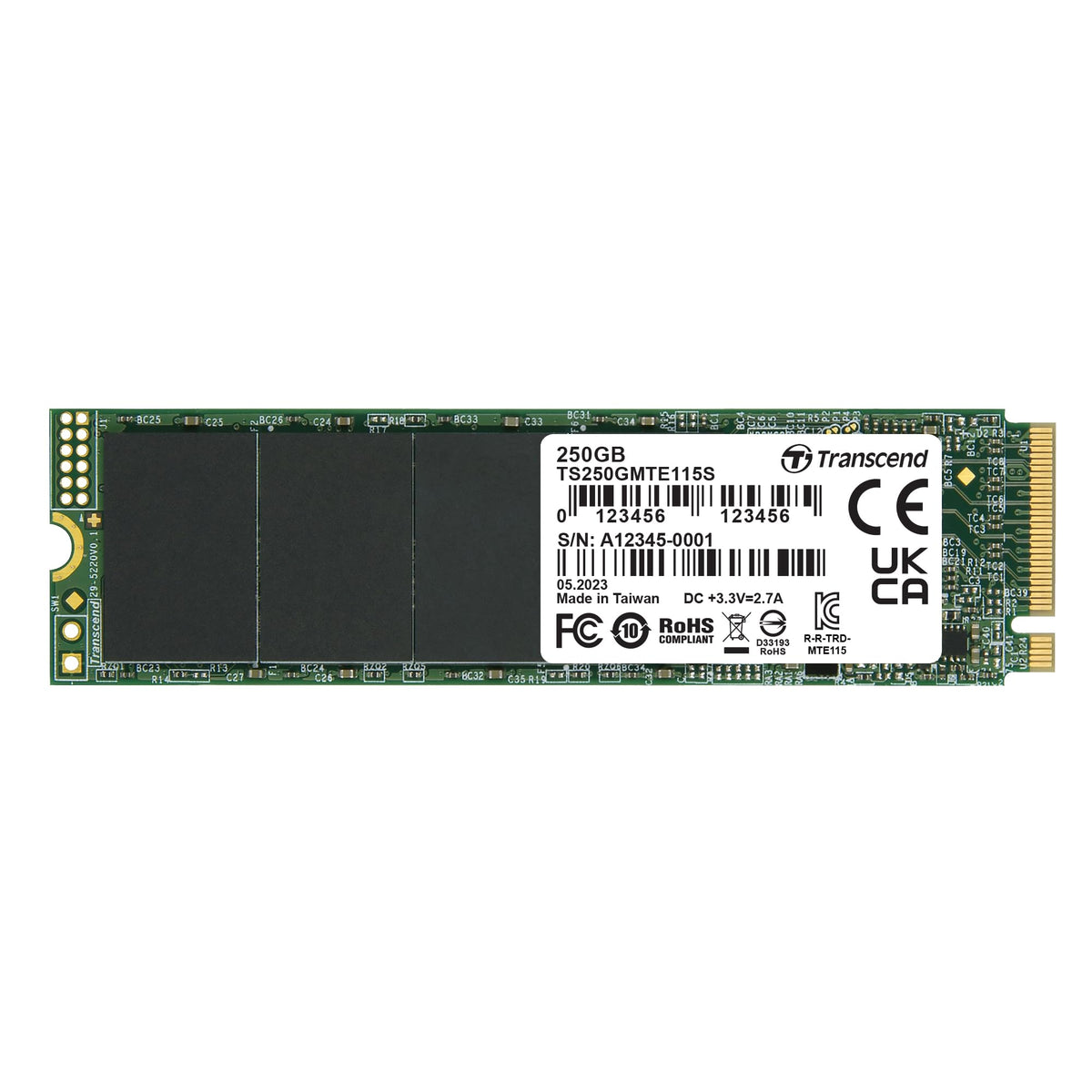 Transcend MTE115S M.2 2280 NVMe SSD - 250GB