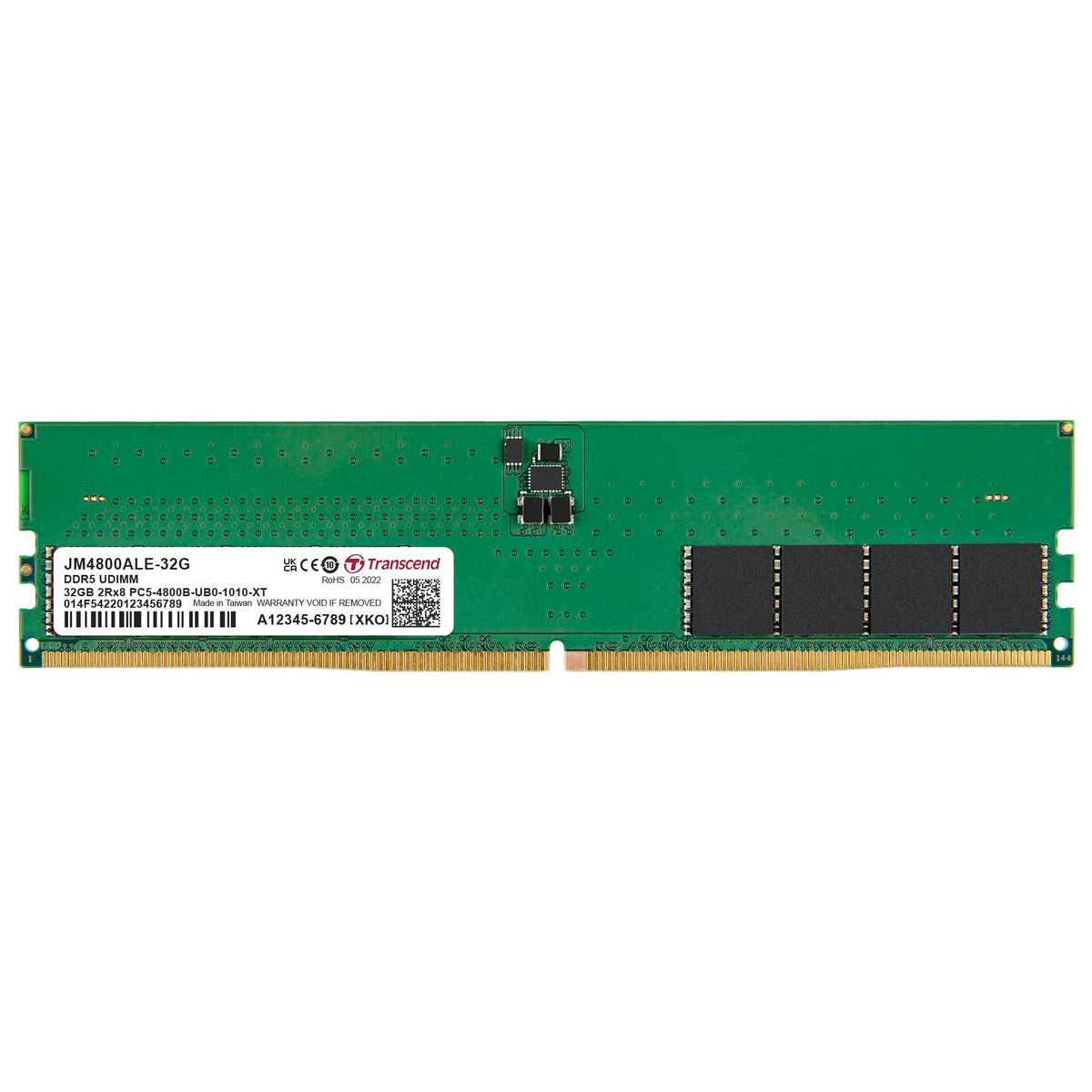 Transcend JetRam 8GB DDR5-4800 U-DIMM CL40 1.1V Desktop Memory