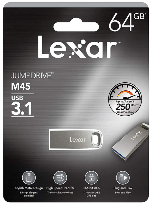Lexar JUMPDRIVE M45 USB 3.1 Silver (LJDM45) - 64GB