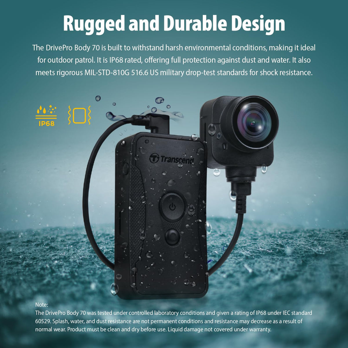 Transcend DrivePro Body 70, Body Camera w/ 64GB Storage