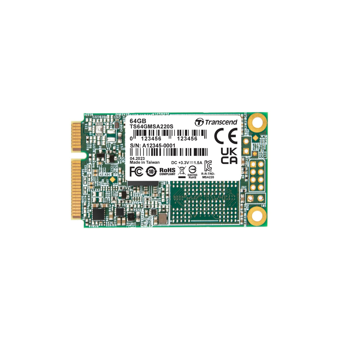 Transcend SSD mSATA 3D NAND - 64GB