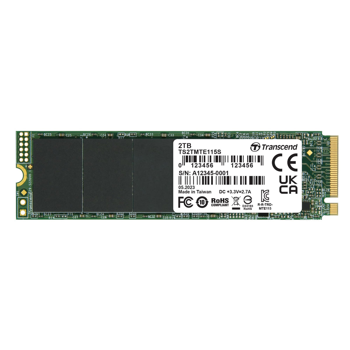 Transcend MTE115S M.2 2280 NVMe SSD - 2TB