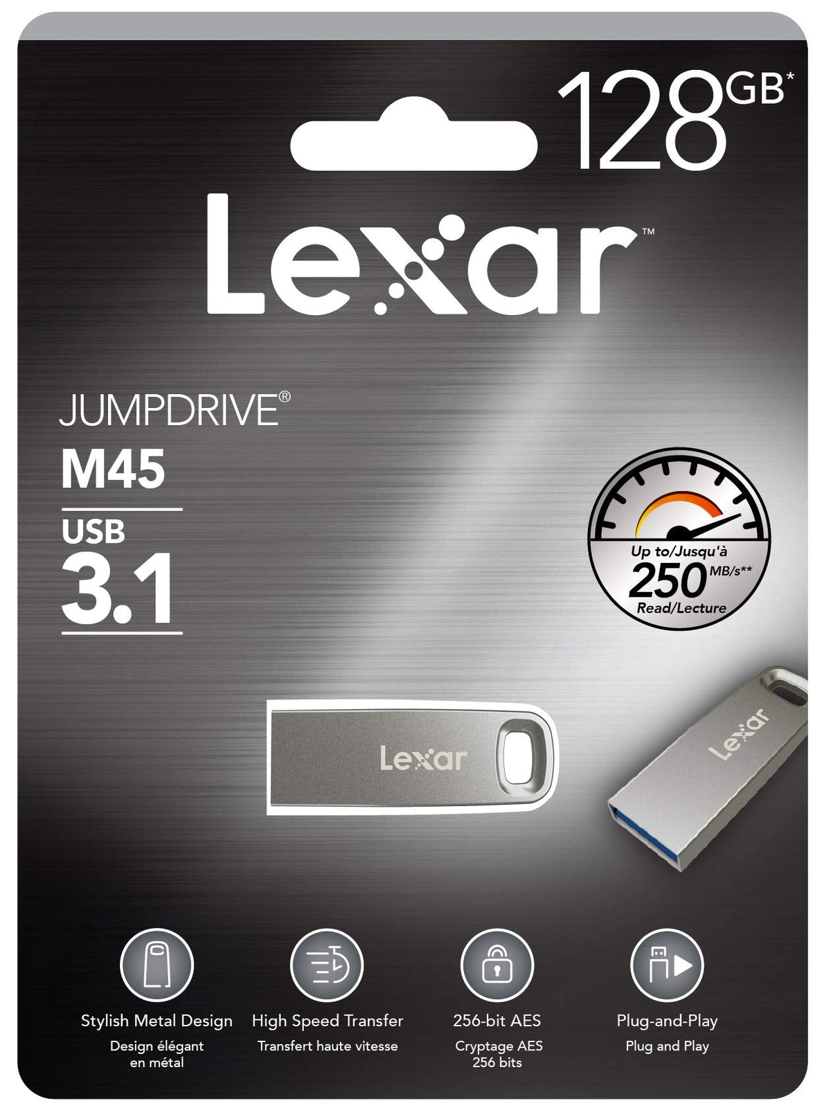 Lexar JUMPDRIVE M45 USB 3.1 Silver (LJDM45) - 128GB