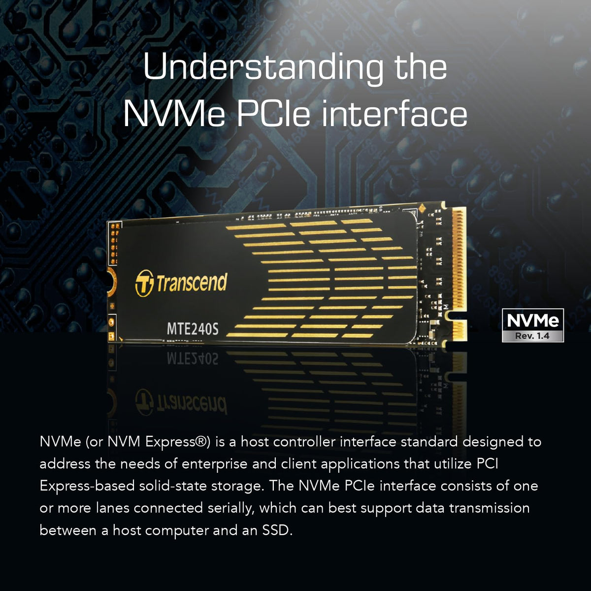 Transcend NVMe PCIe Gen4 x4 M.2 SSD Solid State Drive