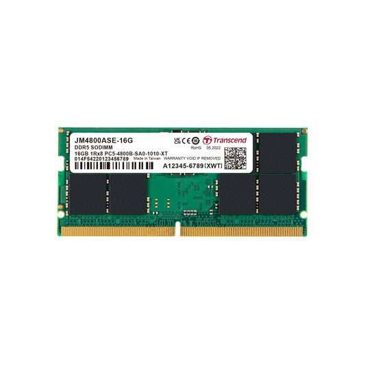 Transcend JetRam JM4800ASE DDR5-4800 SO-DIMM Laptop Memory - 16GB