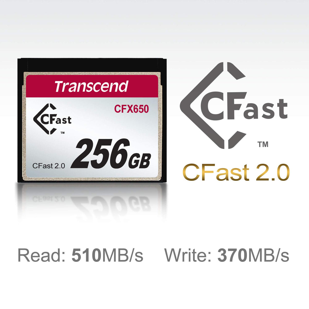Transcend CFast 2.0 CFX650 Memory Card, SATA III, MLC NAND
