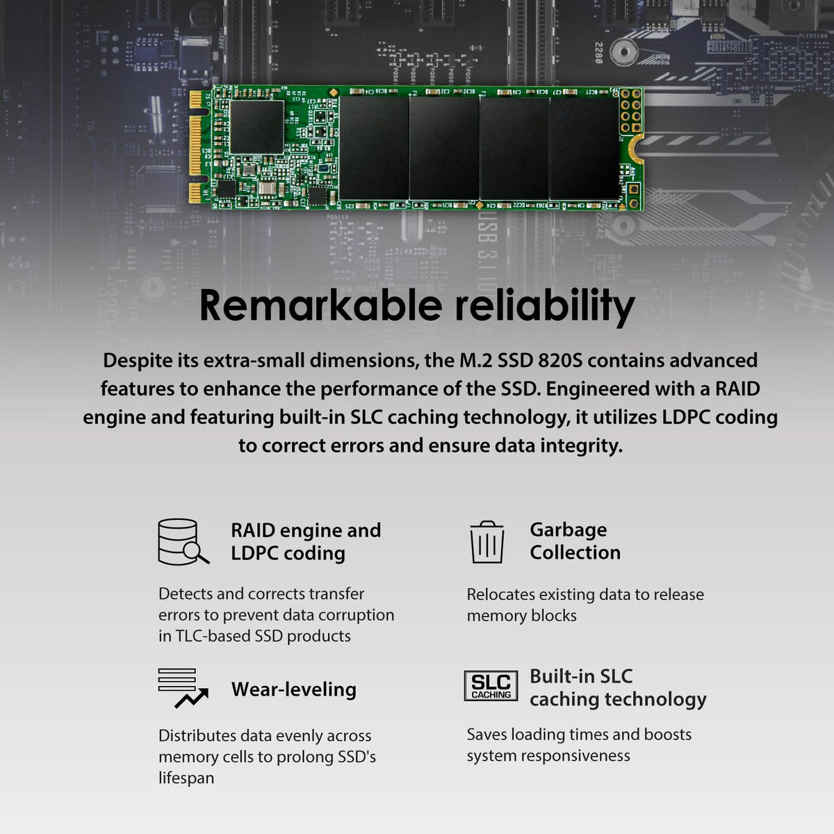 Transcend MTS820S M.2 2280 SATA III SSD