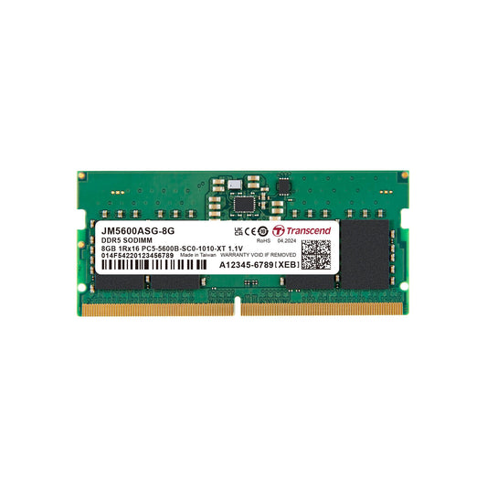 Transcend 8GB DDR5 5600 SO-DIMM 1Rx16 1.1V