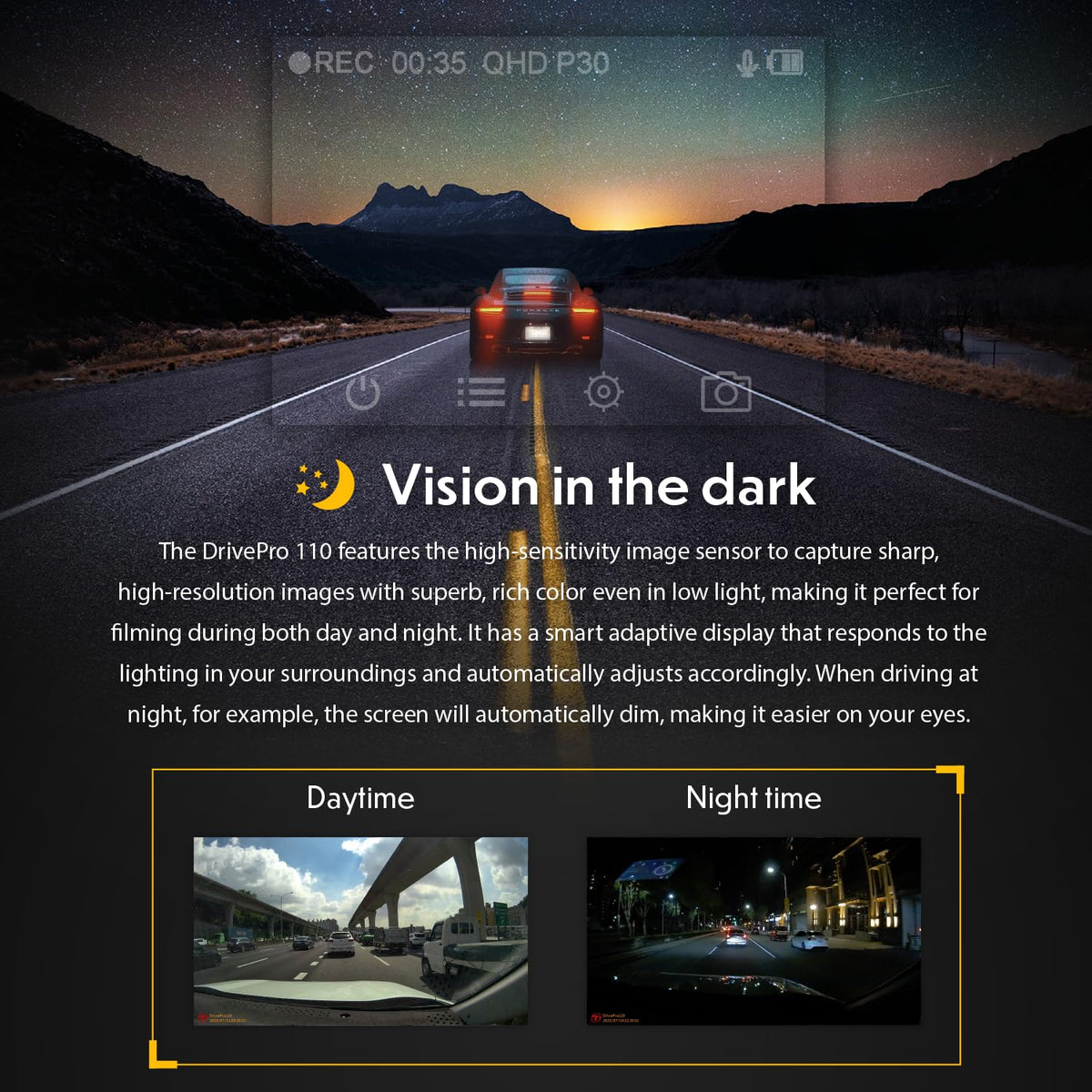 Transcend DrivePro 110 Car Video Recorder Dash Cam Full HD